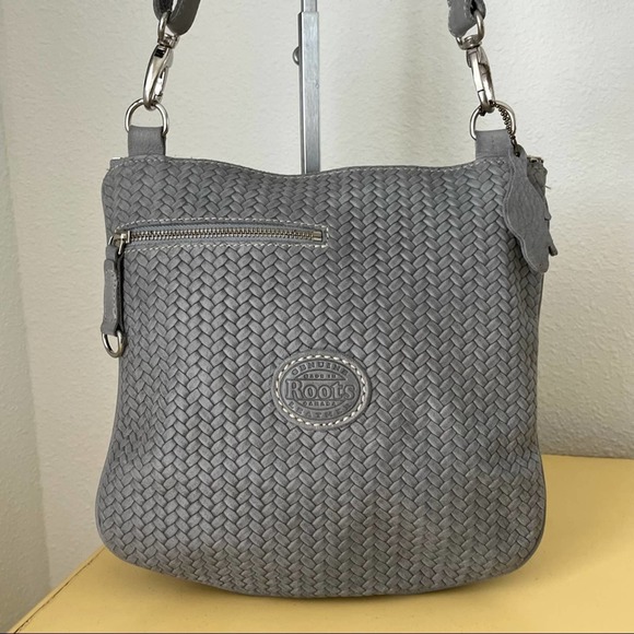 Roots Herringbone Leather Crossbody Bag - Picture 2 of 8